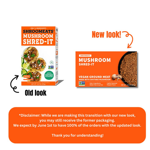 8 8.0 Oz x2 Vegan Shroomeats Mushroom Burger Patties - High Protein Meat Substitute from Shiitake Mushrooms - Non-GMO
