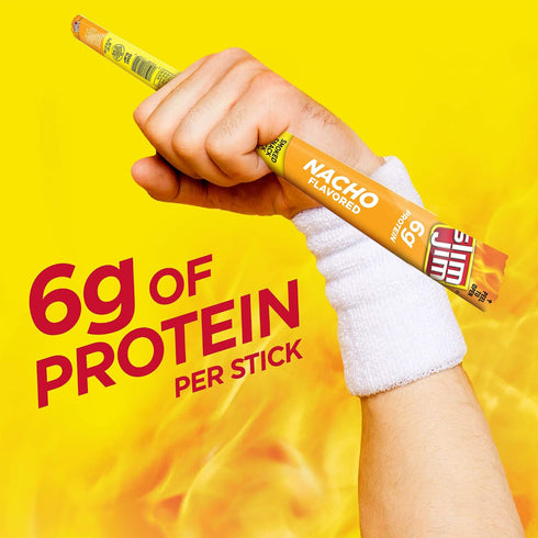 6g 0.97 oz. (24 Count) Slim Jim Giant Smoked Meat Sticks, Nacho Flavor, Protein Per Stick