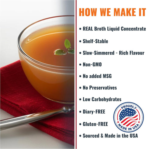 1 12 Packets (12g) SAVORY CHOICE Beef Broth Concentrate, Box of - Gluten-Free, Diary-Free Broth Concentrate