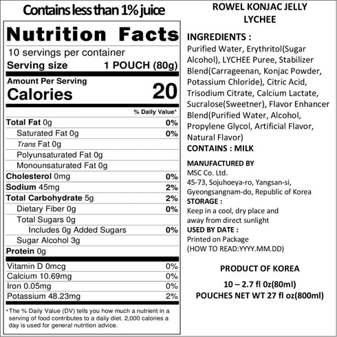 1box (80g 10packs) 6 Rawel Thingle Delicious Konjac Jelly x / Calories per pouch/Sugar Free/Low Calories/Fruit Flavor