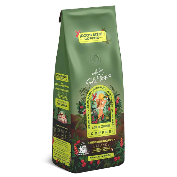 Dios Mio Coffee by Sofia Vergara, Medium Roast, Ground Premium Colombian Coffee,