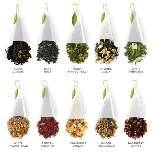 Tea Forte Tea Tasting Assortment - Premium Petite Presentation Box Gift Set Sampler, 10 Count