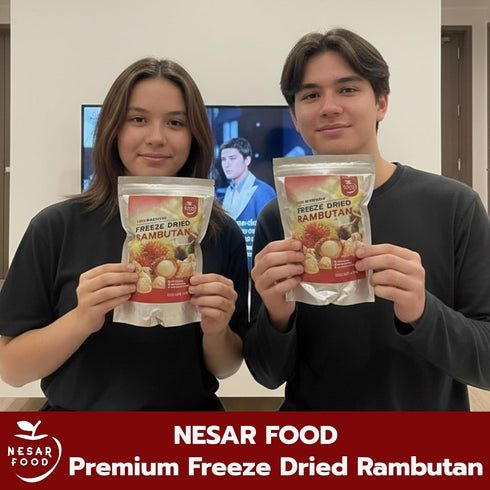NESAR FOOD 100% 70 (2.47 oz Pack 1) Premium Freeze Dried Rambutan Natural, Freeze-dried fruit, Real Fruit Snack, No