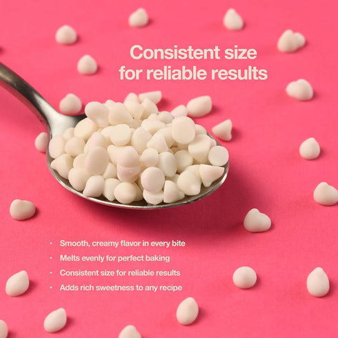 10oz White Chocolate Chips for Baking Premium Dairy Free Baking Chips in a Convenient Flip Top Bottle Perfect