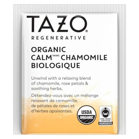 96 (16ct Pack 6) TAZO Calm Chamomile Herbal Tea Bags, Caffeine Free, Total Tea Bags