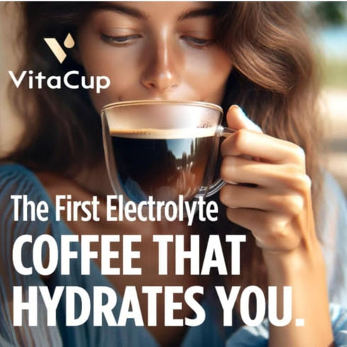 18Ct VitaCup Hydration Coffee Pods, The First Coffee That Hydrates You w/Electrolytes, Coconut Water, Pink Himalayan