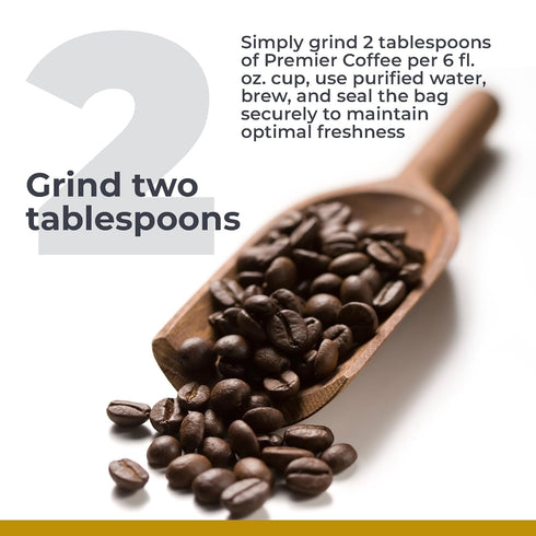 1 Premier Research Labs Organic Whole Roasted Coffee Beans - Medium Roast, From Guji Region of Ethiopia, Crafted