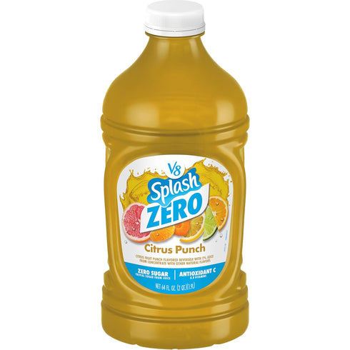 V8 Splash Citrus Punch Zero Sugar Juice Beverage, 64 fl oz Bottle