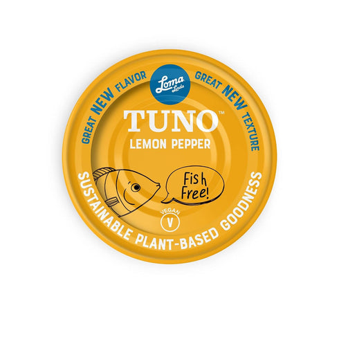 5 oz (6 Pack) Vegan Tuna Plant Based Alternative - Loma Linda Tuno Lemon Pepper Meatless Fish Substitute, High Protein