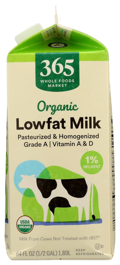 365 by Whole Foods Market 1% 64 oz , Organic Lowfat Milk, fl