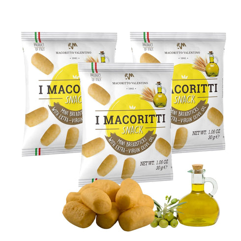 I Macoritti Snack Breadsticks with Extra Virgin Olive Oil - Authentic Italian
