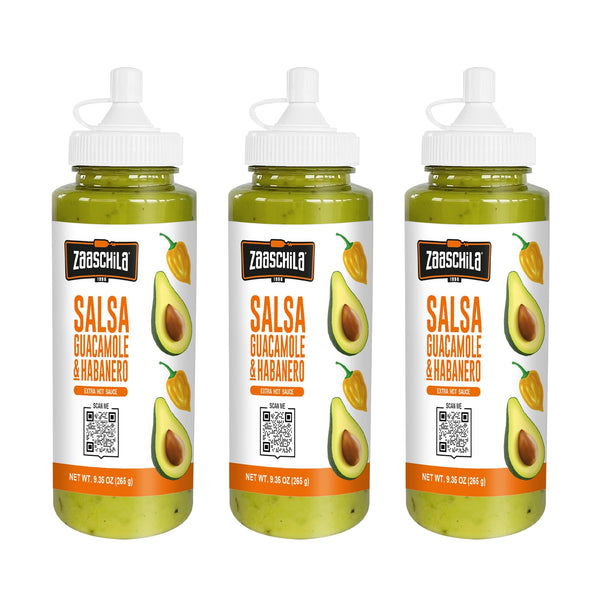 Zaaschila Guacamole & Habanero Sauce, 9.35 oz (265g), 3pc Pack