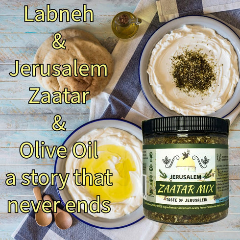 Jerusalem Zaatar Spice Mix by Julian’s Valleys, 8OZ, Made with Natural Herbs and Pure Sumac, No Preservatives