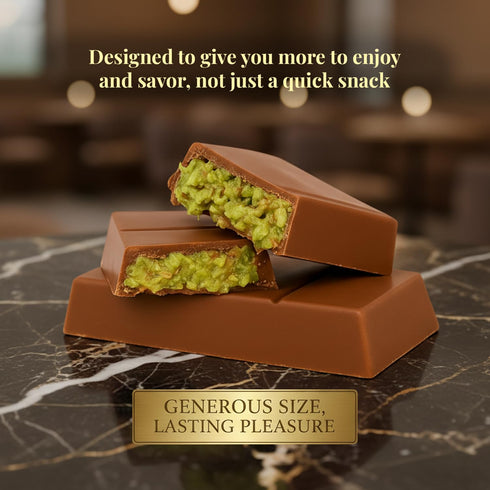 (95g 3.35 oz) (1 Pack, ChocCart Dubai Chocolate Premium with Kunafa & Pistachio Filling Viral Knafeh Chocolate Dessert