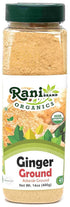 Rani Organic Ginger (Adarak) Powder Ground, Spice 14oz (400g) PET Jar ~