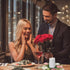 mdgfge Valentine's Day Rose Candle Ring Wreath Artificial Rose Red White Floral Candle Holder Flower Wreath Table