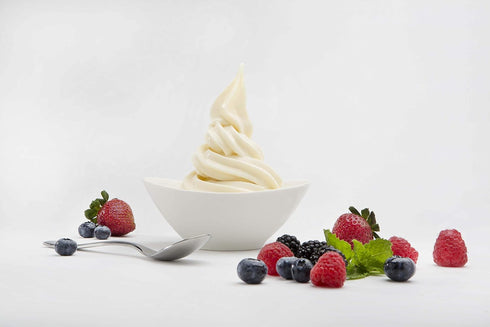 Countertop 6 lb Frostline Vanilla Soft Serve Ice Cream Mix, Lactose & Gluten Free - Just Add Water, Dairy, or Dairy