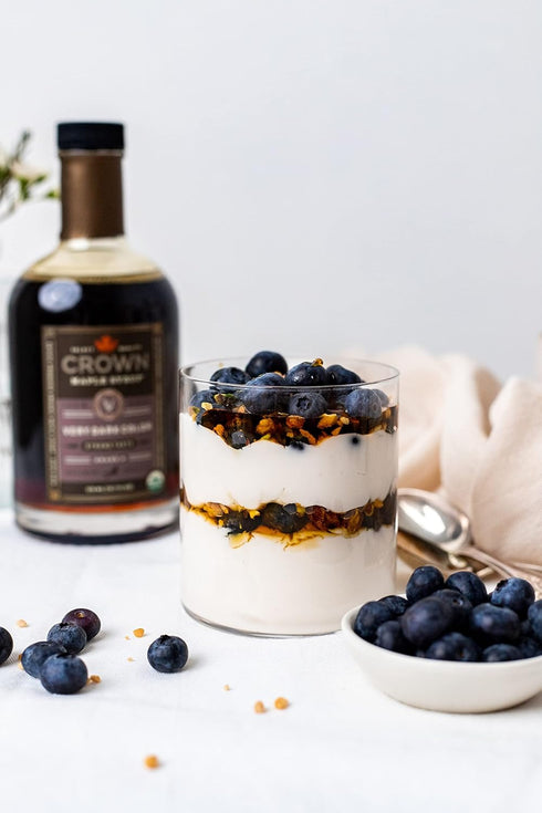 Crown Maple Very Dark Color, Strong Taste Organic Maple Syrup, 12.7 Fl Oz for Pancakes and Sauces