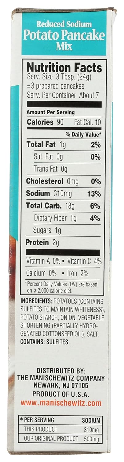 6 OZ MANISCHEWITZ Reduced Sodium Potato Pancake Mix