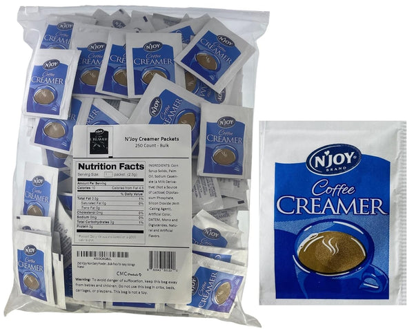Gift Set: 250 Non-Dairy Powdered Creamer Packets in Slide Seal Bag Plastic