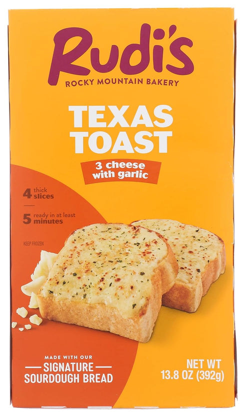 Rudis BAKERY 3 Cheese with Garlic Texas Toast, 13.8 OZ