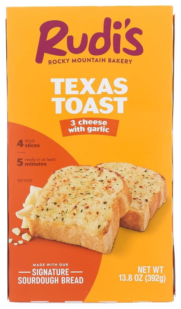 Rudis BAKERY 3 Cheese with Garlic Texas Toast, 13.8 OZ