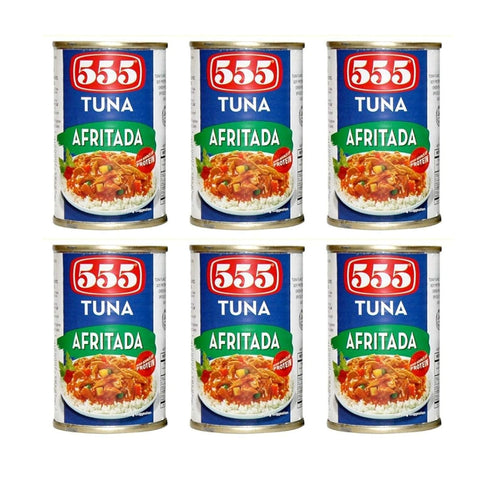 555 Canned Tuna Flakes 6 Pack (Afritada)