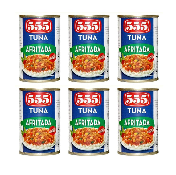 555 Canned Tuna Flakes 6 Pack (Afritada)