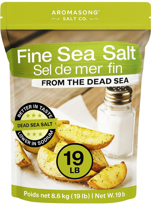 Aromasong Sea Salt 100% Natural Unrefined Gluten Free Fine Grain Table Salt