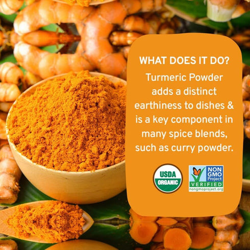 SPICE TRAIN Organic Turmeric Powder with Curcumin (397g/14oz), Lab Tested for Heavy Metal, USDA Organic, Gluten Free &