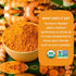 SPICE TRAIN Organic Turmeric Powder with Curcumin (397g/14oz), Lab Tested for Heavy Metal, USDA Organic, Gluten Free &