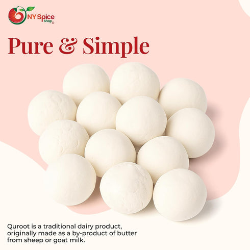 3 NY Spice Shop Quroot Kashk Round - Pound Dried Kashk - Used in Garnish, Creaminess - Best for Soups, Dips & Roasted