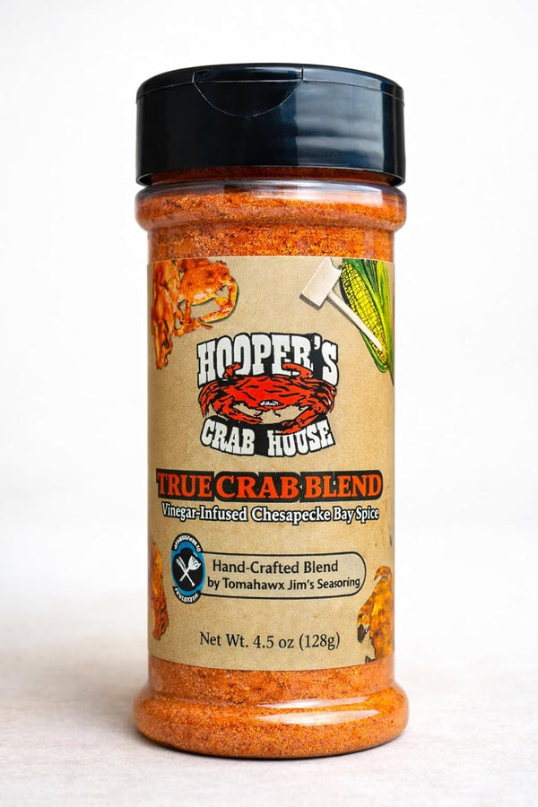 Tomahawk Jim's Hoopers Crab House True Crab Blend Malt Vinegar Infused Chesapeake Bay Spice,