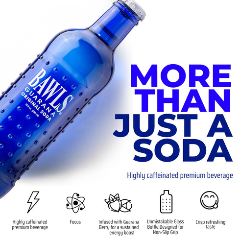 Bawls 10oz 12 Pack Guarana Original, Guarana Drink, Guarana Soda, Guarana Fueled Soda for Energy, High Energy