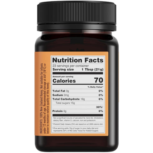 50+ 17.6oz (500g) 100% Egmont Honey Raw Manuka Honey MGO NON-GMO, Kosher, Recycled plastic jar, Traceable Pure
