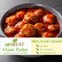 Pack 6 unMEAT Meatballs in Spaghetti Sauce, Plant Based Vegan Meatballs, Ready to Eat Microwave Meals, Canned