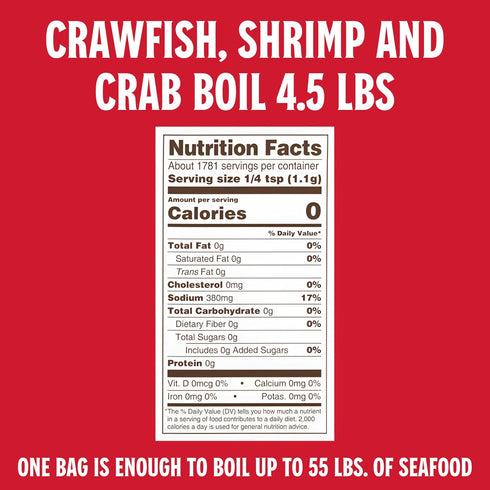 4.5 lbs 16 oz Louisiana Fish Fry Products Crawfish, Shrimp & Crab Boil Seasoning Bundle - Powder Boil and Bottle