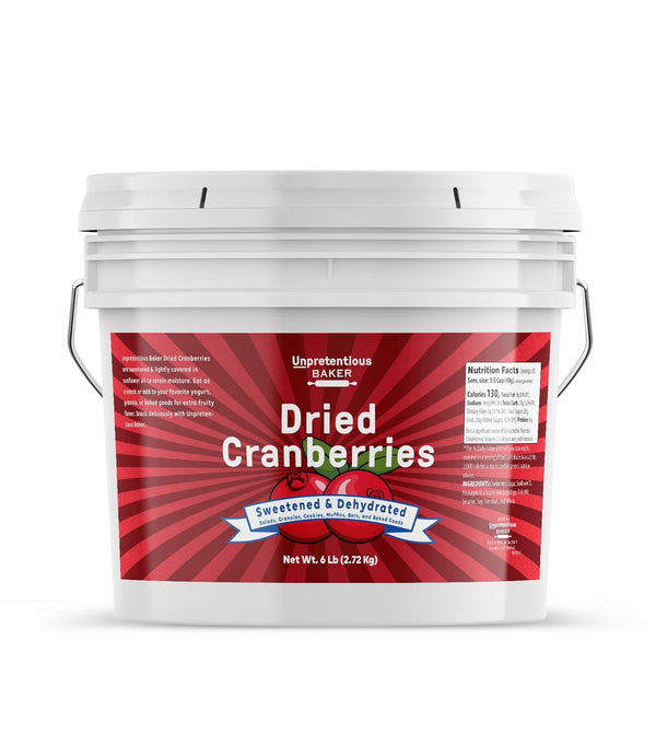 Unpretentious Dried Cranberries, 1 Gallon, Salads, Granolas, Yogurts, Cookies & Food Storage