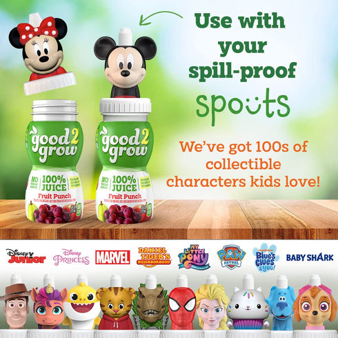 good2grow 100% 24 Pack, 6 oz, Pack 24 Fruit Punch Flavored Juice for Kids - Juice Bottles Bulk Reusable Bottle, No