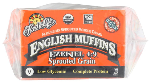 Food for Life 16 oz (Frozen) Flourless Sprouted Grain English Muffin
