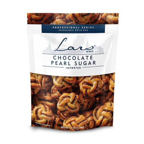 Lars Own Professional Series Chocolate Pearl Sugar 1-Pack, 2.5-lb Resealable Bag Intense