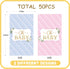 JIAYINGQI 50 Count Flower Oh Baby Mini Chocolate Bar Wrappers, Baby in Bloom Candy Bar Label, First Birthday Stickers