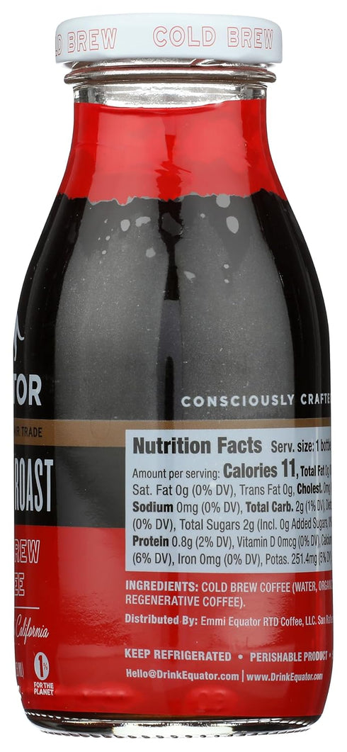 8.5 Oz Equator Coffee & Tea, Coffee Cold Brew Espresso Roast Organic, Fl