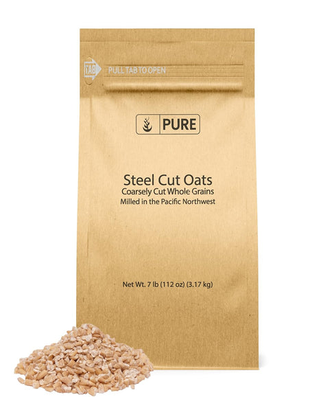 Packaging, Pure Original Ingredients Steel Cut Oats and Turmeric Powder Bundle, Eco-friendly Natural