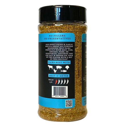 8.8oz Claire's Kitchen Sweet Onion & Garlic All Purpose Seasoning Rub/Savory All Natural Blend/Poultry, Steak, Pork