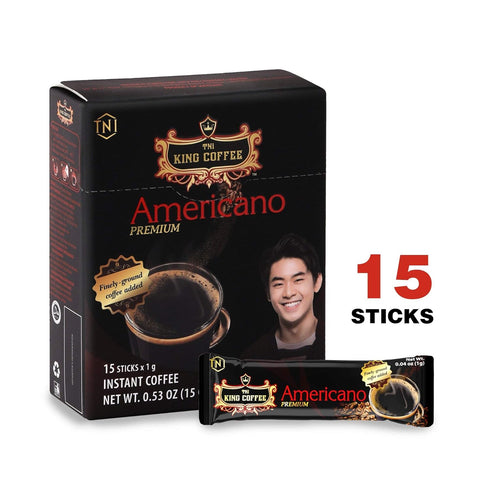 TNI King Coffee Americano Premium - Medium Roast Vietnamese Coffee, Finely-ground, 15 Sticks x 1g Pack of 1