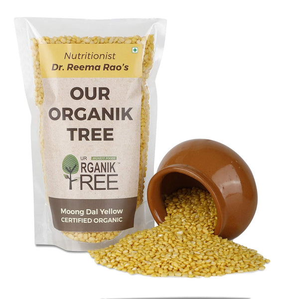 Our Organik Tree 100 % organic Moong Dal Yellow / Split / Washed 500 Gms