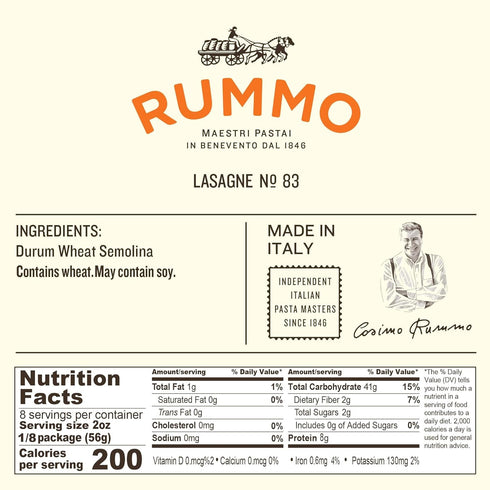 Rummo, 16 Pasta Lasagne Wavy, Ounce