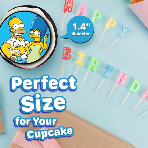 30 Edible Cupcake Toppers – Family Fun Adventure-Inspired Cake Decorations, Uncut Edible on Wafer Sheet