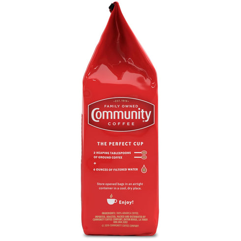 Community 12 oz (Pack 6) Coffee Signature Blend Whole Bean Coffee, Dark Roast, Bag
